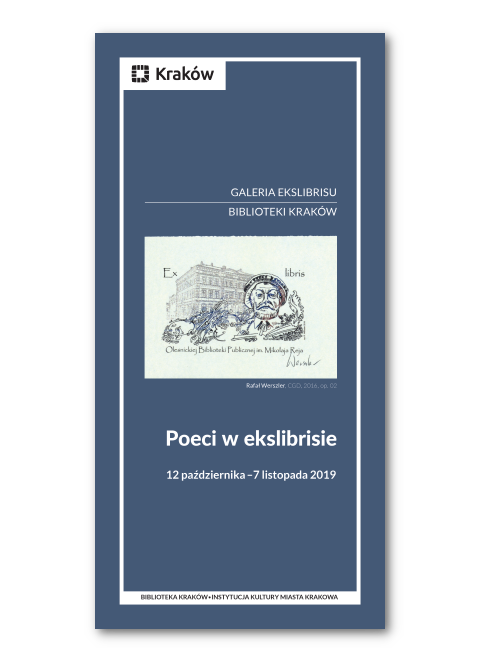 Okładka katalogu "Poeci w ekslibrisie"